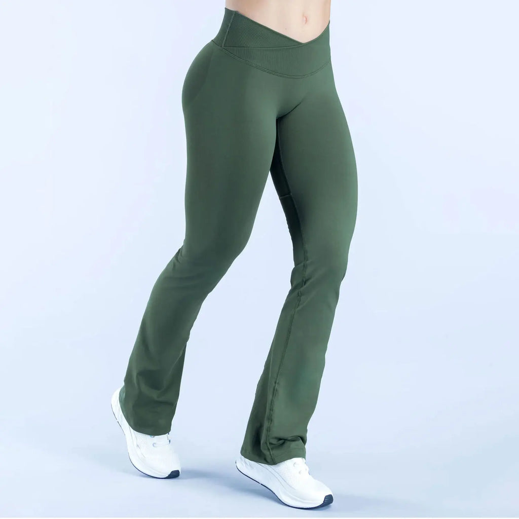 NexFit Vision Flares Dam - Seamless Gym & Yoga Byxor, Hög Midja